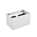 Alice 36W 201,Wall Mount Cabinet Without Basin, White Color, With Two Drawers, Pre Assembled White Mdf