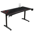 Black Gaming Desk With Usb Ports Black Gaming Desk Office Contemporary,Modern Tabeltop Rectangular Desk Metal