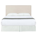 Sand Headboard With Soft Edges Ivory Transitional Foam Upholstered