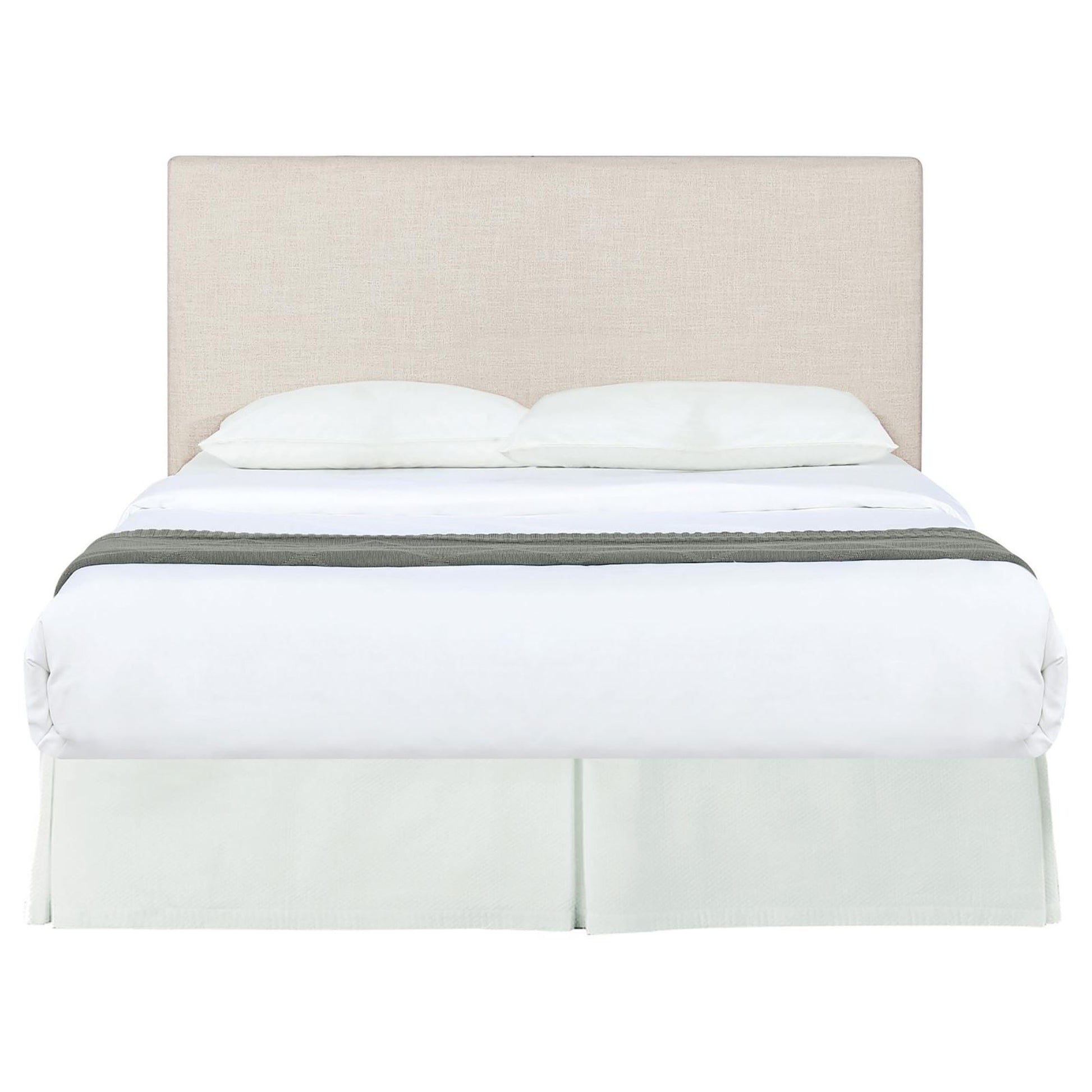 Sand Headboard With Soft Edges Ivory Transitional Foam Upholstered