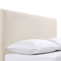 Sand Headboard With Soft Edges Ivory Transitional Foam Upholstered