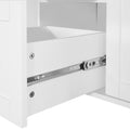 K&K Rolling Kitchen Island With Storage, Kitchen Cart With Rubber Wood Top, 3 Drawer, 2 Slide Out Shelf And Internal Storage Rack, Kitchen Island On Wheels With Spice Rack & Tower Rack, White White Kitchen Classic,European,Modern Rectangular Kitchen