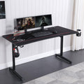 Black Gaming Desk With Usb Ports Black Gaming Desk Office Contemporary,Modern Tabeltop Rectangular Desk Metal