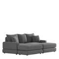 86.6 Inch Corduroy 3 Seater Sofa With 3 Back Pillows2 Toss Pillows And Two Ottoman ,Comfy Sofa Deep Seat Couch For Living Room Army Green Corduroy 3 Seat
