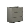 Alice 30F 102,Floor Cabinet Without Basin, Gray Color, With Three Drawers, Pre Assembled Gray Melamine