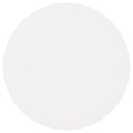 Matte White And Natural Round Dining Table White Primary Living Space Mid Century Modern Tabeltop Rubberwood Round Kitchen & Dining Tables Wood
