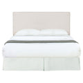 Sand Headboard With Self Welt Details Ivory Transitional Foam Upholstered