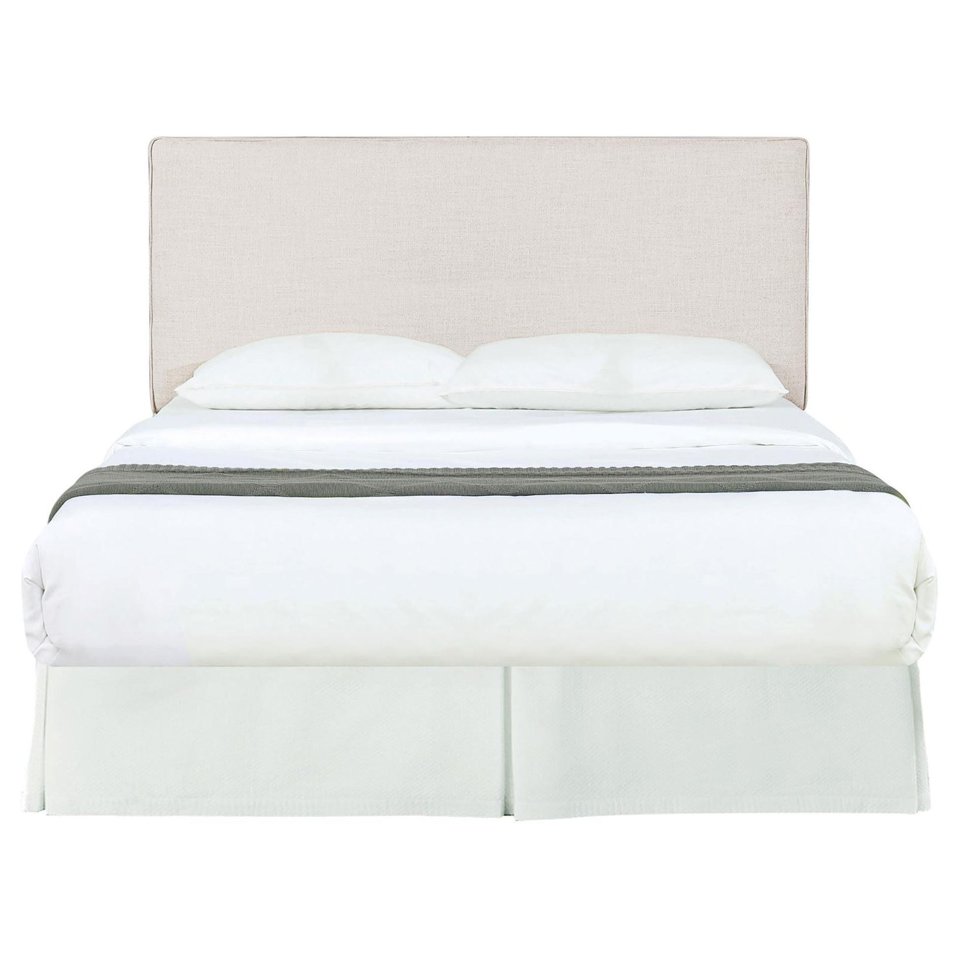 Sand Headboard With Self Welt Details Ivory Transitional Foam Upholstered