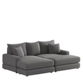 86.6 Inch Corduroy 3 Seater Sofa With 3 Back Pillows2 Toss Pillows And Two Ottoman ,Comfy Sofa Deep Seat Couch For Living Room Army Green Corduroy 3 Seat
