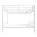 Bunk Bed Twin Over Twin Size With Ladder And High Guardrail, Able To Split, Metal Bunk Bed, Storage Space, Noise Free,White Twin White Metal Metal