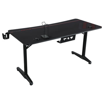 Black Gaming Desk With Usb Ports Black Gaming Desk Office Contemporary,Modern Tabeltop Rectangular Desk Metal