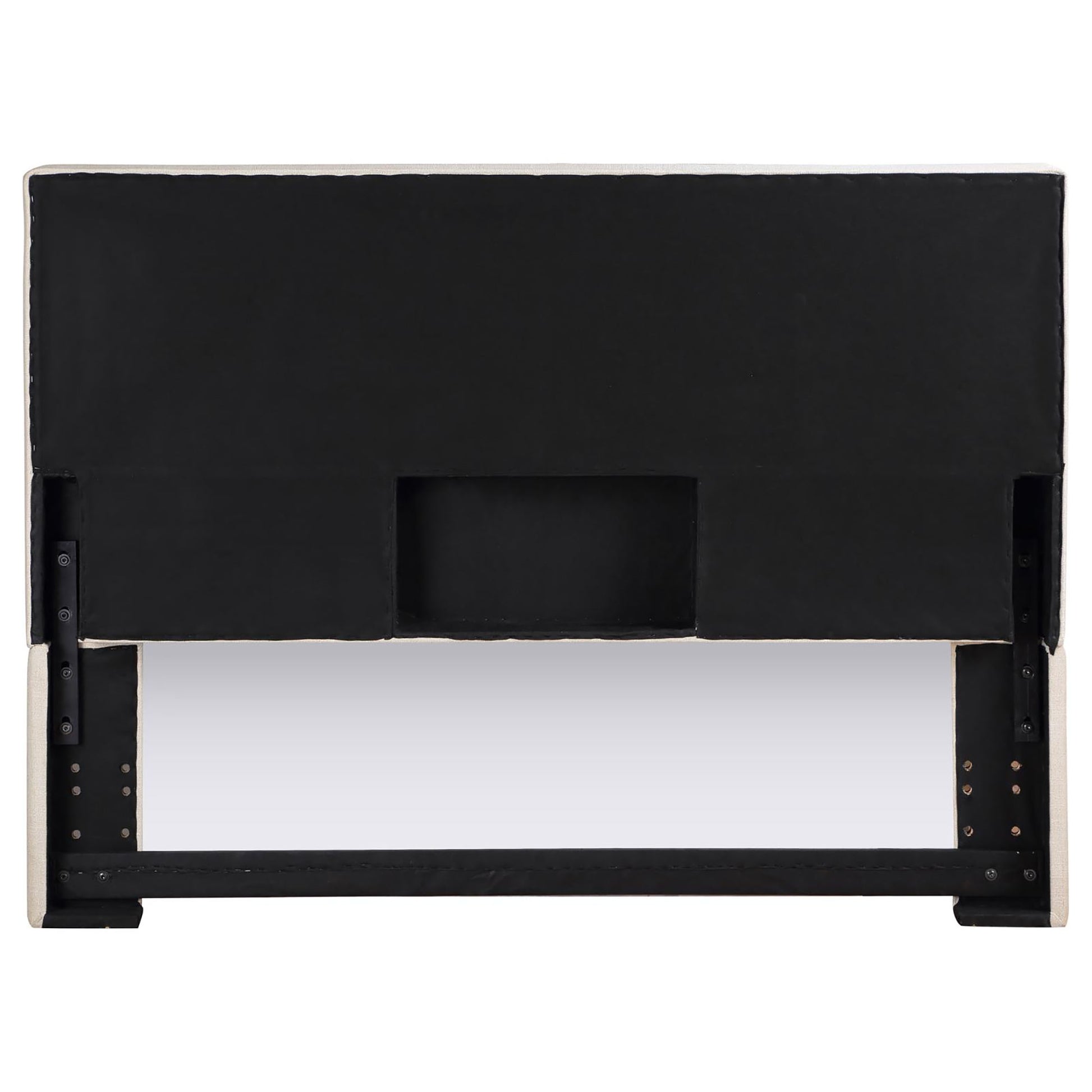 Sand Headboard With Soft Edges Ivory Transitional Foam Upholstered