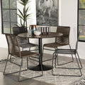 Brown And Black Round Dining Table Brown Dining Room Contemporary,Modern Round Kitchen & Dining Tables Wood Pedestal