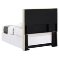 Sand Headboard With Self Welt Details Twin Ivory Wood Bedroom Transitional Foam Upholstered