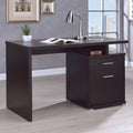 Cappuccino 2 Drawer Reversible Office Desk Brown Office Contemporary,Modern Rectangular Drawers Desk Wood