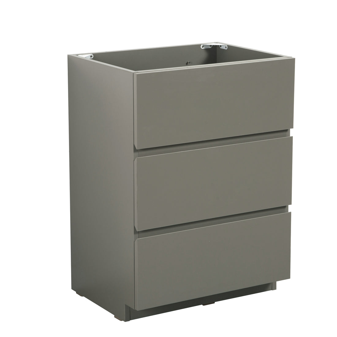 Alice 24F 102,Floor Cabinet Without Basin, Gray Color, With Three Drawers, Pre Assembled Gray Melamine