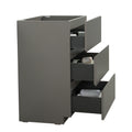 Alice 24F 102,Floor Cabinet Without Basin, Gray Color, With Three Drawers, Pre Assembled Gray Melamine