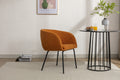 039 Set Of 1 Boucle Fabric Dining Chair With Black Metal Legs,Ginger Wood Ginger Dining Room Foam Wipe Clean Modern Dining Chairs Wing Back Foam Boucle
