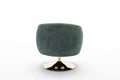 048 Chenille Fabric Accent Swivel Chair With Gold Metal Round Base,Green Green White Primary Living Space Modern Eucalyptus Foam Chenille