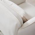 Oversized Living Room Accent Velveta Armchair Upholstered Single Sofa Chair, Comfy Fabric Armchair With Metal Leg For Bedroom Living Room Apartment, Beige Beige Velvet