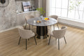 042 Set Of 2 Boucle Fabric Dining Chairs With Black Metal Legs,Light Coffee Wood Light Coffee Dining Room Foam Wipe Clean Modern Dining Chairs Wing Back Foam Boucle