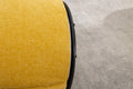 037 Chenille Fabric Swivel Accent Armchair Barrel Chair With Black Powder Coating Metal Ring,Yellow Yellow Primary Living Space Modern Eucalyptus Foam Chenille