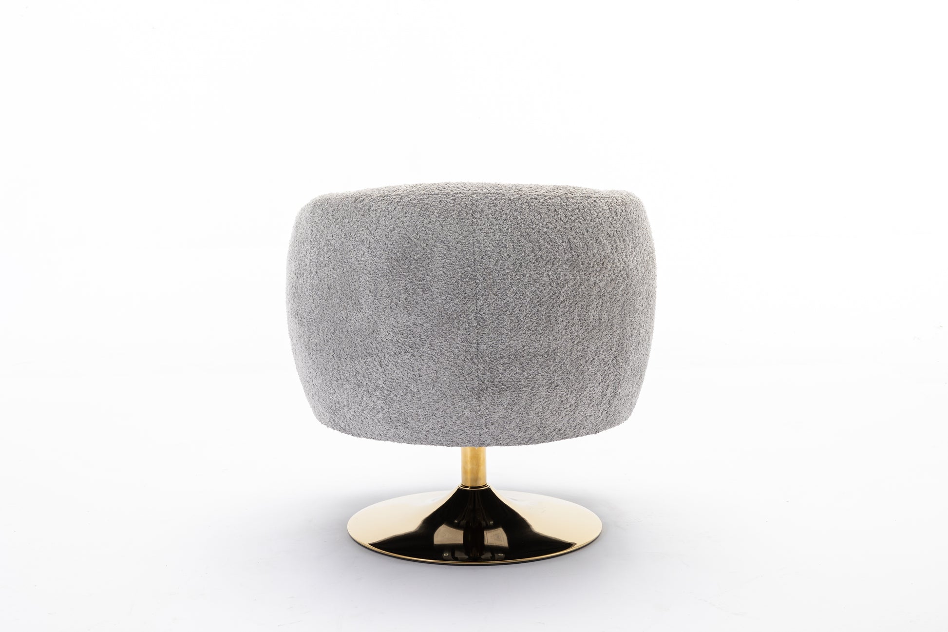 048 Chenille Fabric Accent Swivel Chair With Gold Metal Round Base,Light Gray Light Gray White Primary Living Space Modern Eucalyptus Foam Chenille