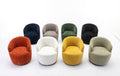 037 Chenille Fabric Swivel Accent Armchair Barrel Chair With Black Powder Coating Metal Ring,Light Green Light Green Primary Living Space Modern Eucalyptus Foam Chenille