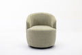037 Chenille Fabric Swivel Accent Armchair Barrel Chair With Black Powder Coating Metal Ring,Light Green Light Green Primary Living Space Modern Eucalyptus Foam Chenille