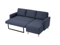 Adjustable L Shaped Sofa Bed With Chaise Blue Grey, Upholstered Fabric Sleeper Sectional Sofa With Chaise Modern Craftsman Fashion Sofa Set, Apartment Living Room Sofa With For Small Space Blue Gray Fabric