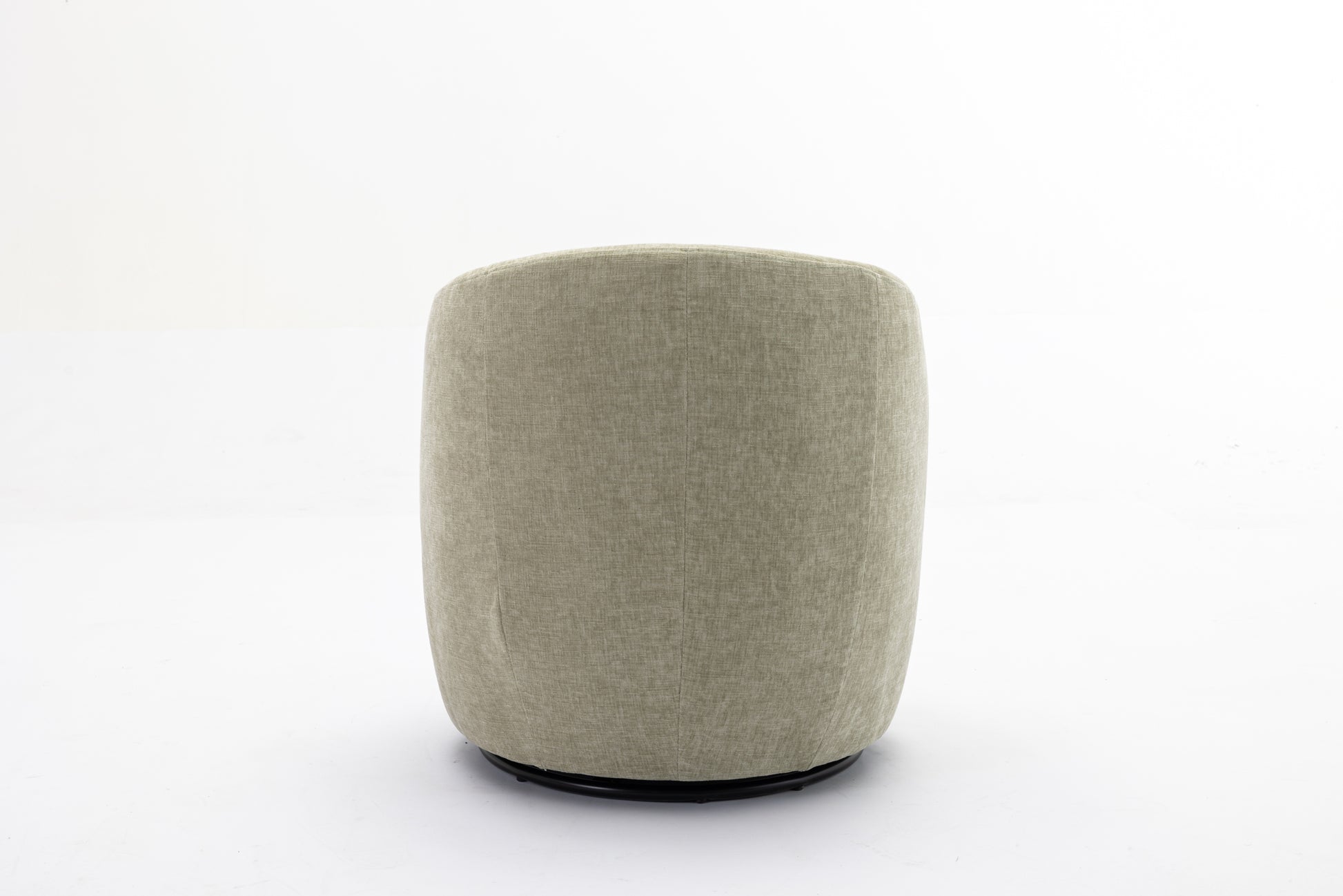 037 Chenille Fabric Swivel Accent Armchair Barrel Chair With Black Powder Coating Metal Ring,Light Green Light Green Primary Living Space Modern Eucalyptus Foam Chenille