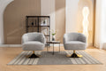 048 Chenille Fabric Accent Swivel Chair With Gold Metal Round Base,Light Gray Light Gray White Primary Living Space Modern Eucalyptus Foam Chenille