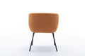 039 Set Of 1 Boucle Fabric Dining Chair With Black Metal Legs,Ginger Wood Ginger Dining Room Foam Wipe Clean Modern Dining Chairs Wing Back Foam Boucle
