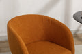 039 Set Of 1 Boucle Fabric Dining Chair With Black Metal Legs,Ginger Wood Ginger Dining Room Foam Wipe Clean Modern Dining Chairs Wing Back Foam Boucle