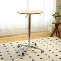 Movable Adjustable Bar Table Pub Table 360 Swivel Counter Bar Height Aluminum Star Base Movable For Stand Desk Bistro Table Dining Room Home Kitchen Table Natural Wood Aluminium Alloy