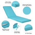 Outdoor Lounge Chair Cushion Replacement Patio Funiture Seat Cushion Chaise Lounge Cushion 1Pc Sky Blue Yes Lounge Blue Uv Resistant Frame Water Resistant Cushion American Design Polyester Polyester