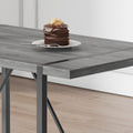 Industrial Rectangular Mdf Material Gray Dining Table With Texture, Equipped With A 1.57 Inch Thick Tabletop And Black Metal Legs, Used For Writing Desks, Kitchen Terraces, Dining Rooms 1529 Grey Mdf