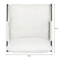 2 Sets 1 Case, Upholstered Hanging Armchair With Arm Pocket Metal Frame, Crushed Foamcushions And Skin Friendly Braid For Living Room And Bedroom. White Color White Foam Polyester