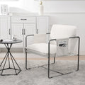 2 Sets 1 Case, Upholstered Hanging Armchair With Arm Pocket Metal Frame, Crushed Foamcushions And Skin Friendly Braid For Living Room And Bedroom. White Color White Foam Polyester