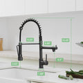 Commercial Kitchen Faucet With Pull Down Sprayer, Single Handle Single Lever Kitchen Sink Faucet Oil Rubbed Bronze Kitchen Contemporary Ceramic Brass