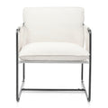 2 Sets 1 Case, Upholstered Hanging Armchair With Arm Pocket Metal Frame, Crushed Foamcushions And Skin Friendly Braid For Living Room And Bedroom. White Color White Foam Polyester