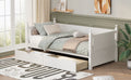 Twin Size Solid Wood Daybed With 2 Drawers For Limited Space Kids, Teens, Adults, No Need Box Spring, White Box Spring Not Required Twin White Wood Bedroom Mid Century Modern,Modern Pine Daybeds Wood