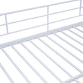 Full Over Full Metal Bunk Bed With Lateral Storage Ladder And Wardrobe, White White Iron