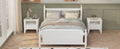 Full Size Solid Wood Platform Bed Frame For Kids, Teens, Adults, No Need Box Spring, White Box Spring Not Required Full White Wood Bedroom Mid Century Modern,Modern Pine Bed Frame Wood