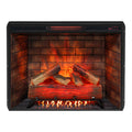 33 Inch Infrared Electric Fireplace Insert, Touch Panel Home Decor Heater, Smokeless Firebox With Trim Kit Powder Coated Electric Antique Black Vent Free Primary Living Space Yes Insert Tempered Glass Sheet Metal Plastic Electric