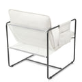 2 Sets 1 Case, Upholstered Hanging Armchair With Arm Pocket Metal Frame, Crushed Foamcushions And Skin Friendly Braid For Living Room And Bedroom. White Color White Foam Polyester