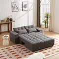 Convertible 3 In 1 Sleeper Sofa And Sectional Sofa With 4 Storage Space For Living Room,Corduroy Couch With 4 Pillows,Corduroy Grey Corduroy 3 Seat