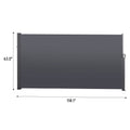 Retractable Side Screen Awning, Uv Resistant, Waterproof, Patio Privacy Screen For Garden, Balcony, Courtyard Dark Grey , 118.1