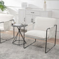 2 Sets 1 Case, Upholstered Hanging Armchair With Arm Pocket Metal Frame, Crushed Foamcushions And Skin Friendly Braid For Living Room And Bedroom. White Color White Foam Polyester