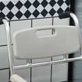 Homcom 3 In 1 Shower Commode Wheelchair, Transport Beside Commode Chair, Waterproof Rolling Over Toilet Chair 330 Lbs. Weight Capacity With Padded Seat, Gray Gray Aluminum